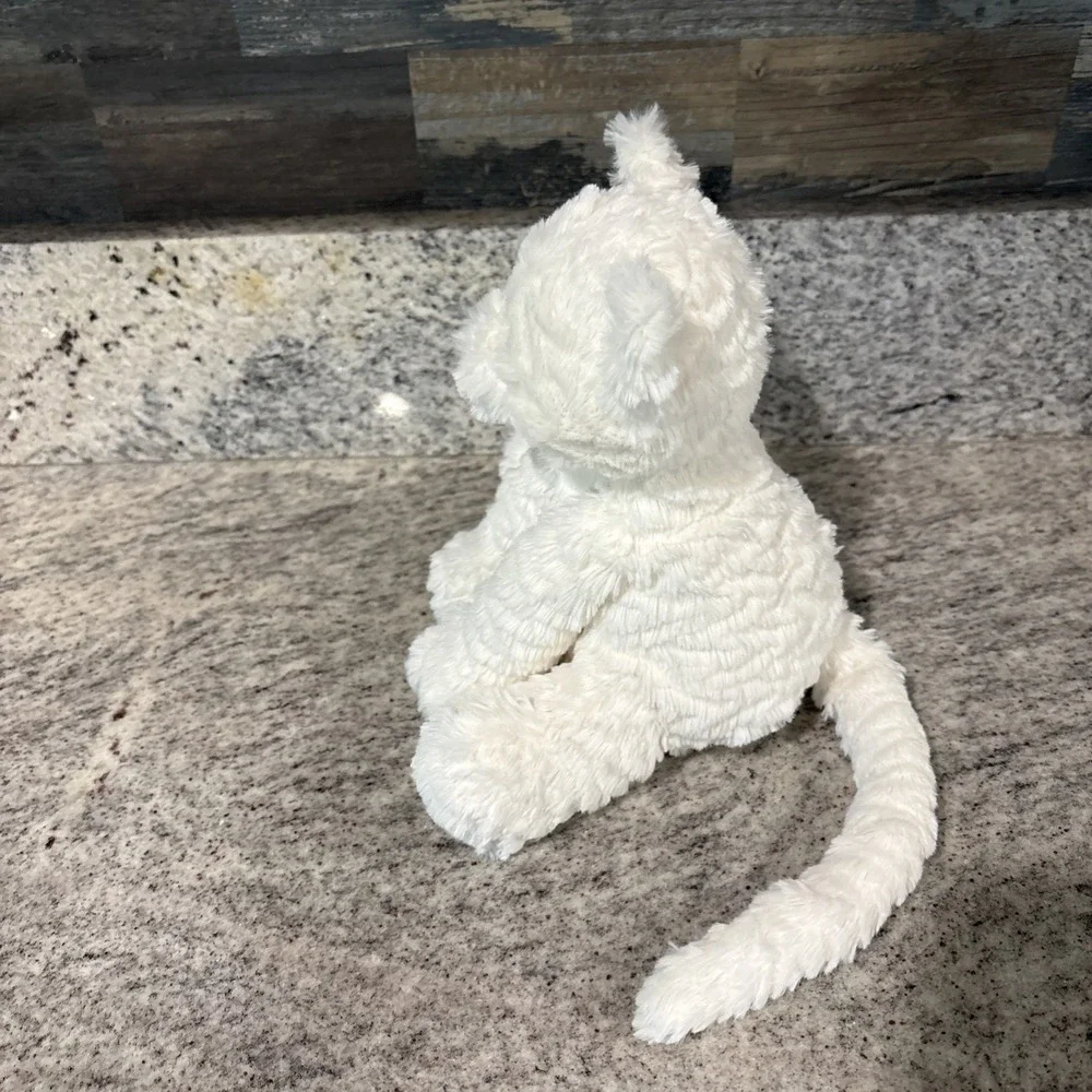 Jellycat Fuddlewuddle Kitty Kitten White Cream Plush Cat Pink Nose  8